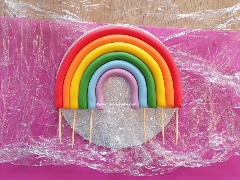 How to Make a Rainbow Fondant Cake Topper 