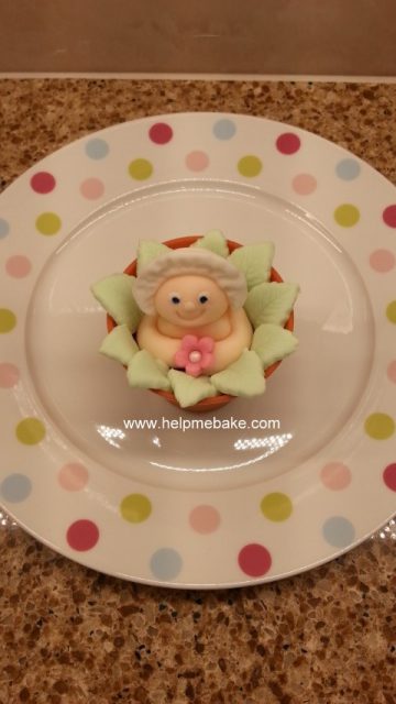 Edible Flowerpot Baby - Linda's Christening Cake
