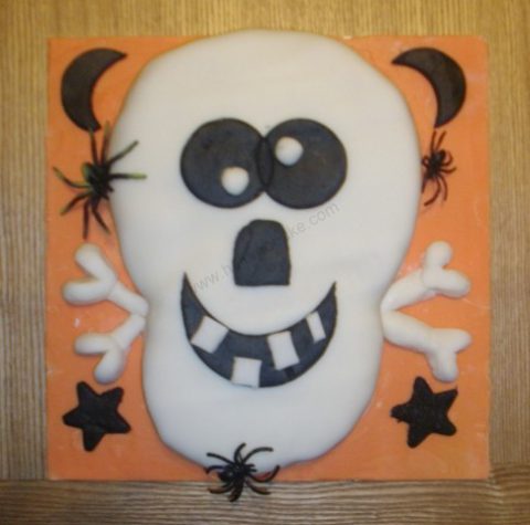 Halloween Skull Cake