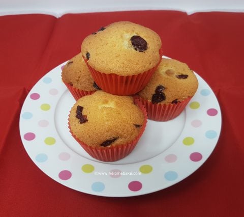 Cranberry and White Choc Chip Muffins